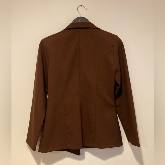vintage 90s blazer chocolate brown - Picture 2 of 2